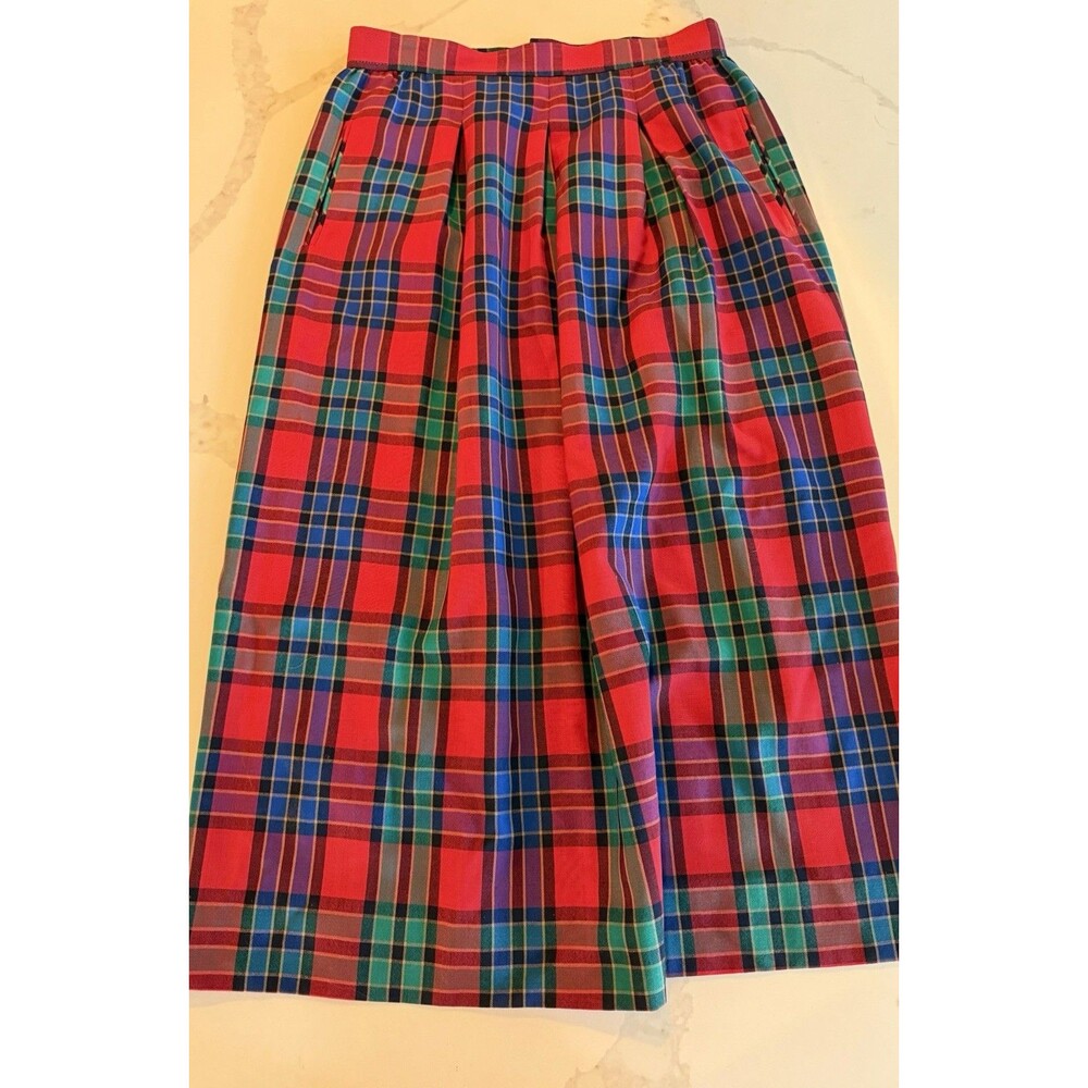 Vtg Pendleton Skirt Size 10 28” Waist Authentic Royal Stewart Tartan USA 1970's